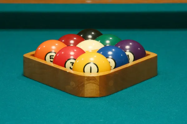 Nine ball rack — Stock Photo, Image