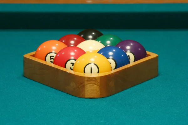 Nine ball rack — Stock Photo, Image