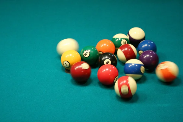 8 ball being broken — Stock Photo, Image