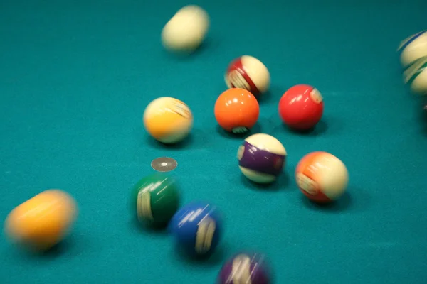 8 ball being broken — Stock Photo, Image