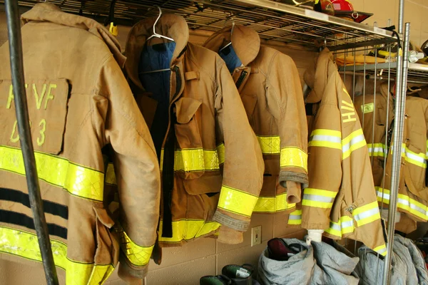 Fireman coats — Stock Photo, Image