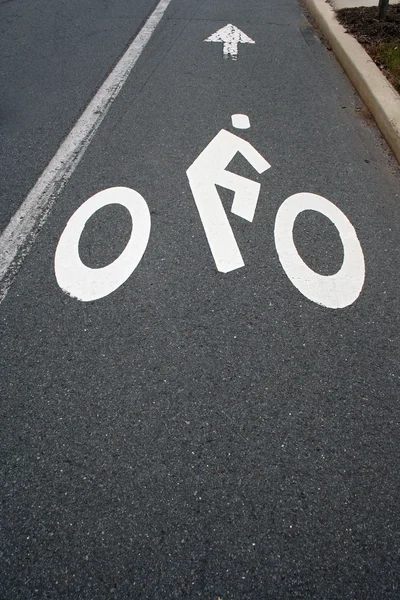Велосипеда провулок знак — стокове фото