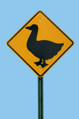 Duck crossing sign clipart