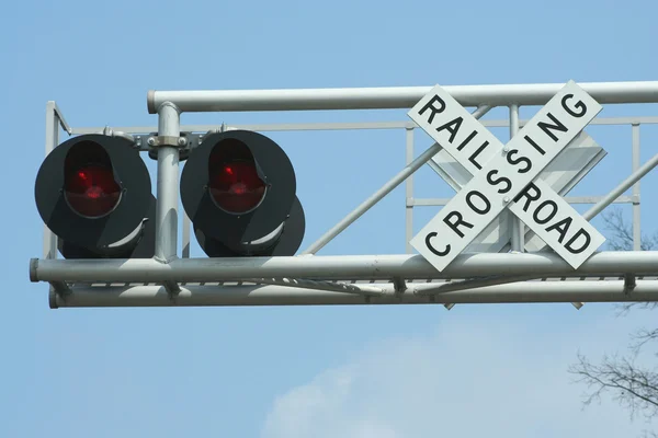 Señal de cruce del ferrocarril —  Fotos de Stock