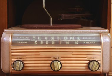 Vintage radyo ve phonogragh