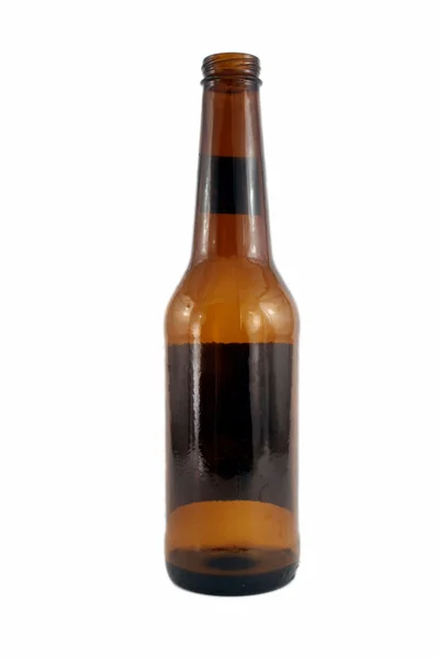 Коричневий пива пляшку — стокове фото