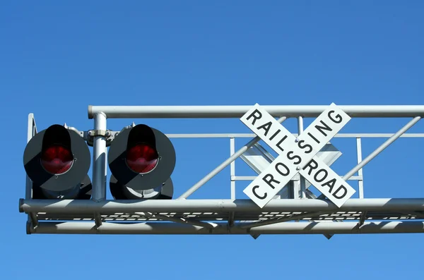 철도를 횡단하는 표징 — 스톡 사진
