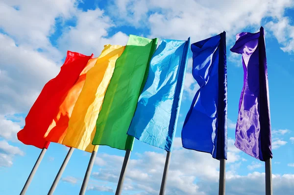 Kolorowe flagi — Zdjęcie stockowe