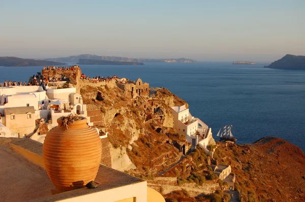 Sunset in Oia — Stock Photo, Image