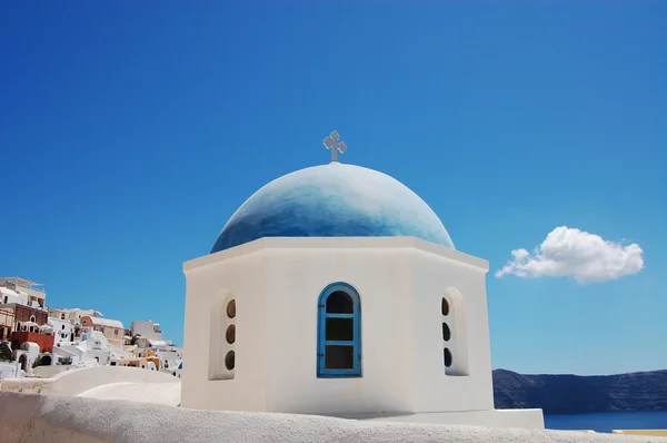 Blue-domed Orthodox church — Stock Photo, Image