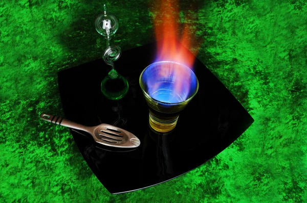 stock image Burning absinthe