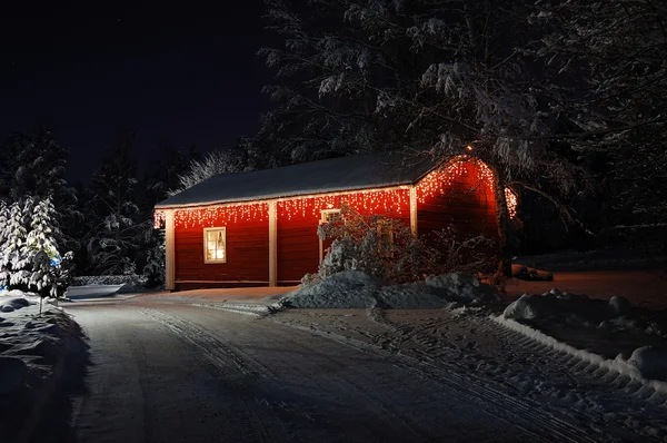 美しい内装のクリスマスハウス — ストック写真