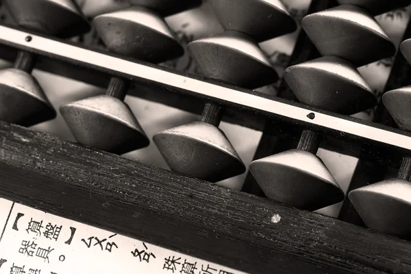 Old abacus and a paper — Stock Photo, Image