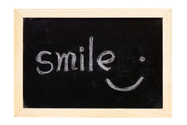 Lavagna scritta "sorriso " — Foto Stock