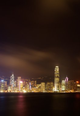 Night scenes of Hong Kong clipart