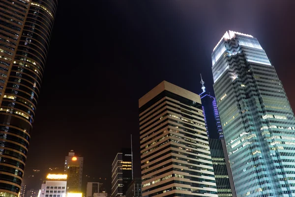 Scene notturne di grattacieli — Foto Stock