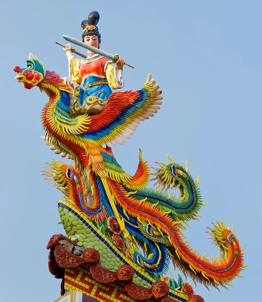 Chinês deus escultura — Fotografia de Stock