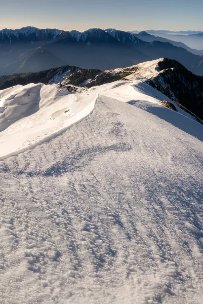 Pico de neve e inclinação — Fotografia de Stock