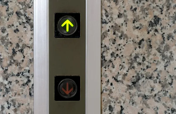 Przycisk winda się znak — Zdjęcie stockowe