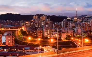 Taipei güzel gece çekimi