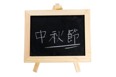 Blackboard written in Chinese words clipart