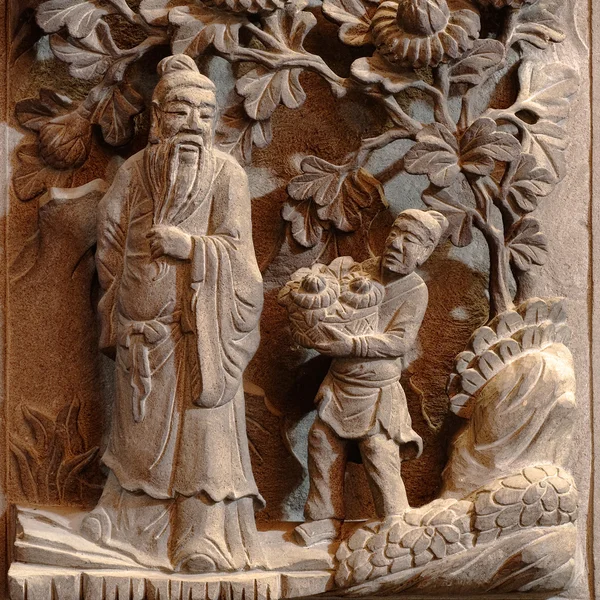 Chinese god story carving — Stock Photo, Image