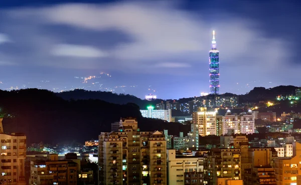 Bela cena noturna em Taipei — Fotografia de Stock