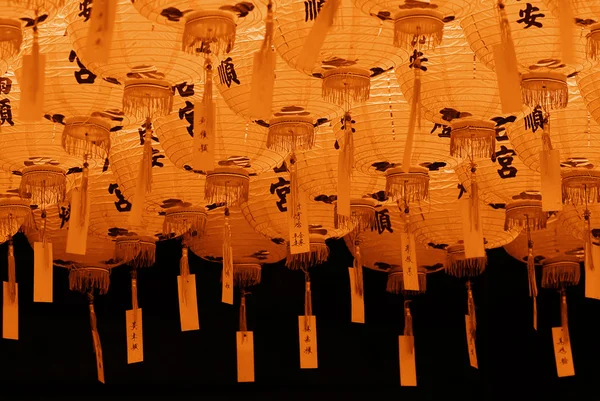 Червоний і красиві китайських ліхтарів — стокове фото
