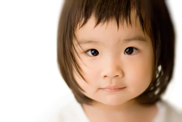Inocente asiático bebê rosto — Fotografia de Stock