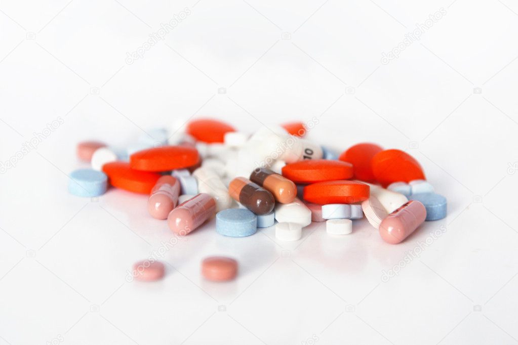 Pills isolated on White