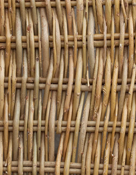 Wall from willow rods — Stock Photo, Image