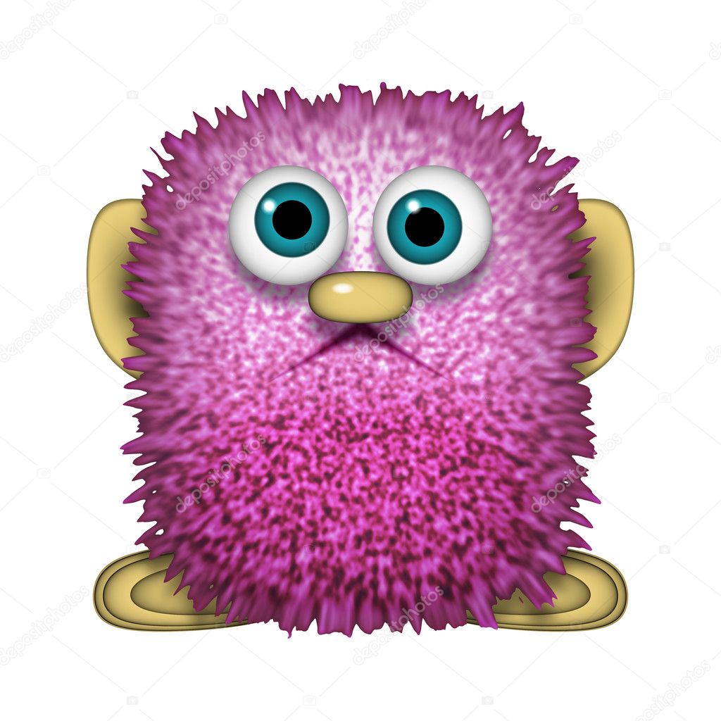 Abstract purple mascot