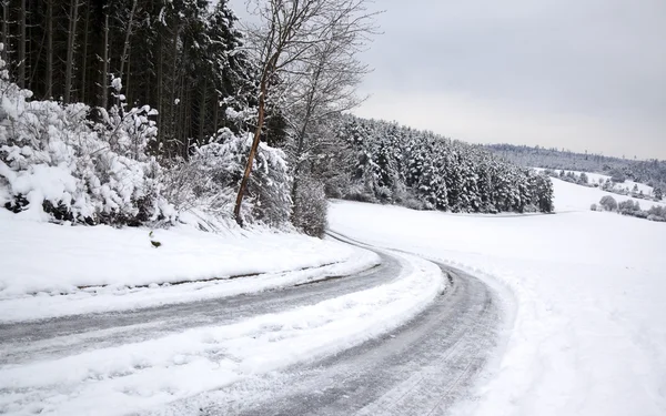 Strada Snowy — Fotografie, imagine de stoc