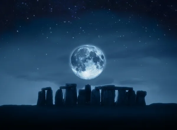 Stonehenge fullmåne — Stockfoto