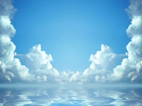 田园蓝蓝的天空 — 图库照片