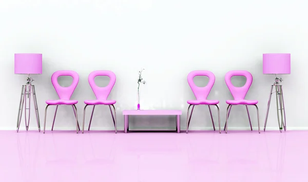 Roze stoelen — Stockfoto