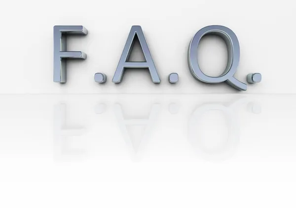 Palabra de Chrome FAQ — Foto de Stock