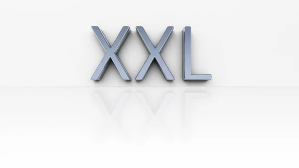 Chrom słowo xxl — Zdjęcie stockowe