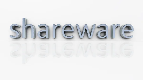 Palabra cromada shareware — Foto de Stock