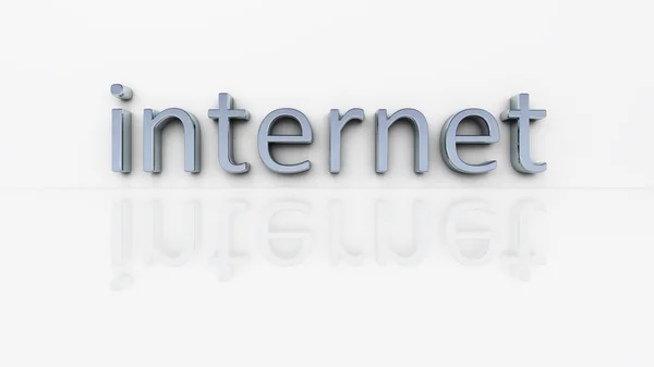 Chrome palabra internet — Foto de Stock