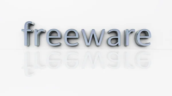 Chrom slovo freeware — Stock fotografie