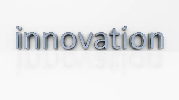 Chrom slovo inovace — Stock fotografie