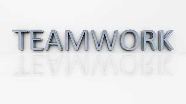 Chrome woord teamwork — Stockfoto