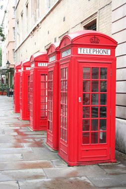 5 phone boxes clipart