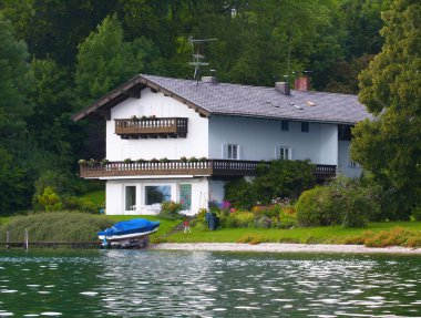 House at the lake clipart