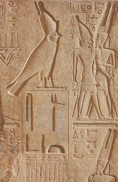 Luxor tempel hiëroglifisch Rechtenvrije Stockafbeeldingen