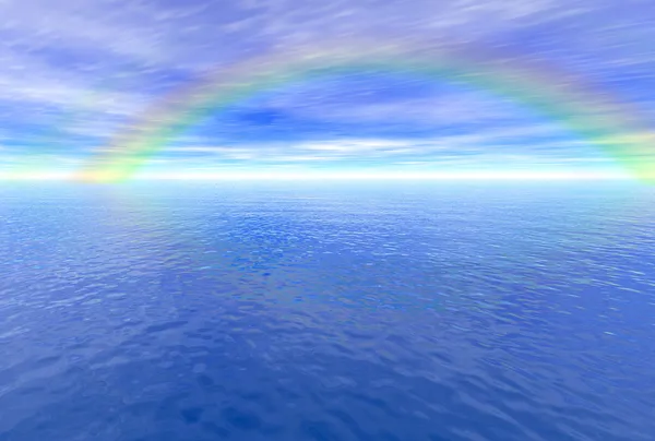 Rainbow above the sea — Stock Photo, Image