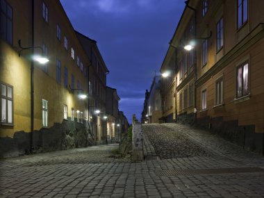 Colorful back alley clipart