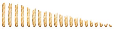 Time lapse - Baguette being eaten clipart