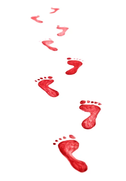 stock image Red footprints